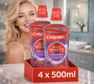 4 Enjuagues bucales Colgate Max White Purple Reveal (4x500ml)