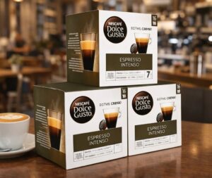 90 Cápsulas Nescafé Dolce Gusto Espresso Intenso por sólo 17,58€.
