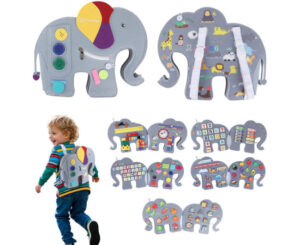 Panel Sensorial Montessori, libro de actividades para la motricidad fina y aprendizaje bilingüe por 14,99€ antes 24,99€.