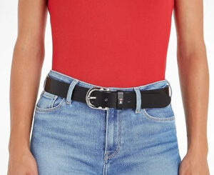 Cinturón de mujer Tommy Hilfiger New Danny Belt, piel auténtica y estilo icónico.
