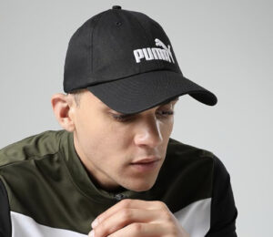 Gorra Unisex Puma ESS Cat Logo BB Cap en color negro.