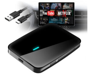 CB4 AI Box, adaptador inalámbrico CarPlay y Android Auto con IA (ChatGPT 5.2 y Gemini 3.0) por 37,52€ antes 99,99€.