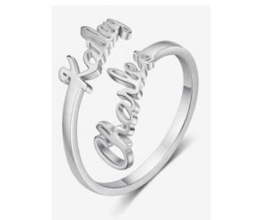 Anillo personalizado para mujer con diseño de parte trasera abierta por 11,49€ antes 22,99€.