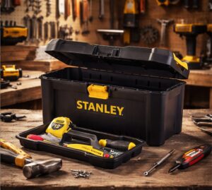 Caja de herramientas Stanley, 40,6 x 20,5 x 19,5 cm, organizadores en la tapa