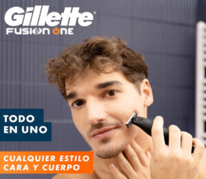 Gillette Fusión One All in One, Recortadora De Barba Y Afeitadora Corporal, Cabezal Pivotante, 4 Peines, autonomía 45 Min por 37,99€. Antes 54,99€