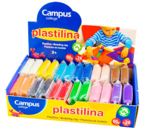 PLASTILINA CAMPUS PEQUEÑA 60GR (Caja 24 unid)  por 6,42€