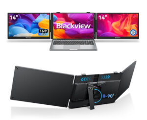 Monitor dual plegable 14″ Blackview DCM5, certificación TÜV SÜD Low Blue Light y altavoces por 165,99€.