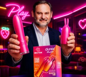 Conejito Vibrador Durex Play, 7 modos de vibración por 14,78€. Antes 36,78€