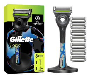 GilletteLabs UEFA Champions League Special Edition Maquinilla: 1 Mango + 8 Cuchillas de Recambio y Soporte Magnético por 34,99€ antes 49,99€.
