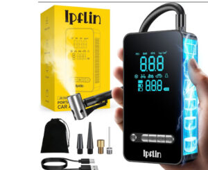 Inflador de neumáticos portátil Ipflin, más preciso y rápido (150 PSI) por 24,36€ antes 54,99€.