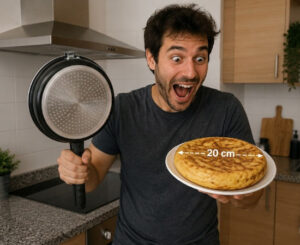 Dale la vuelta a la tortilla con la sartén doble Quid Gastro Fun de 20cm por 18,95€ antes 24,35€.