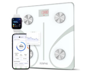 Báscula inteligente Renpho, 13 métricas, compatible con Samsung Health, Apple Health, Google Fit y Fitbit