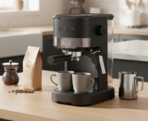 Cafetera Espresso Compacta Black+Decker de 20 Bares por 79,99€ antes 126,99€.