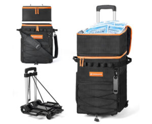 Bolsa térmica portátil plegable Odoland con carro por 44,39€ antes 73,99€.
