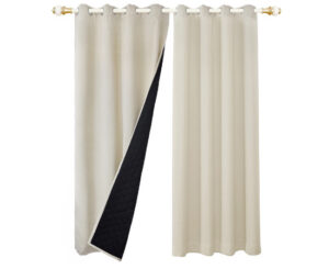 Pack de 2 cortinas térmicas aislantes de alta densidad, 100% opacas, reducción de ruido y ahorro energético por 45,99€ antes 65,70€.