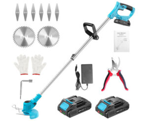 ¿Jardín indomable?, kit de desbrozadora a batería 21V con accesorios por 39,99€ antes 79,49€.