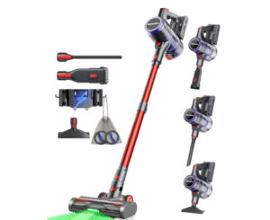 Aspiradora escoba VACTechPro, 600W/55kPa, pantalla inteligente y antienredos por 85,50€ antes 199€.