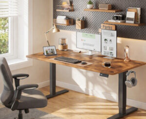 ¡A trabajar de pie o sentado!, escritorio eléctrico regulable Vasagle 120x60cm por 76,49€ antes 89,99€.