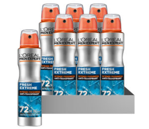Desodorante en spray L’Oréal Men Expert Fresh Extreme, 6 x 150 ml