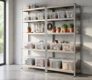 Estantería metálica de 5 Niveles Ajustables 180x90x40 cm, Alta Resistencia 175 kg/Balda, Montaje Fácil por 19,90€.