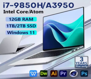 Portátil Ultra Delgado de 14.1′ con Intel Core I7 9850H o Atom 3950, 12GB de RAM, 1TB/2TB SSD, 1920*1080, W11 desde 125,46€.