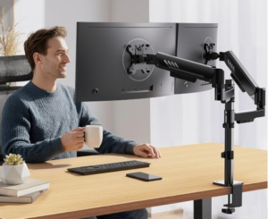 Soporte para monitor doble ErGear: más espacio, mejor postura y un escritorio mucho más ordenado.