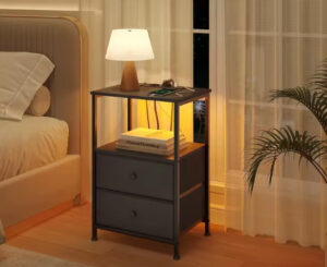 woltu-mesita-noche-led-enchufes-usb-2-cajones