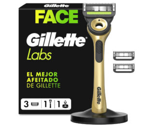 GilletteLabs Maquinilla de Afeitar Champion Gold Edition con 3 Recambios