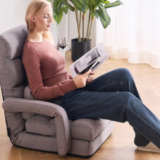 Sillón de suelo VEVOR 2 en 1 convertible en sofá cama con respaldo reclinable
