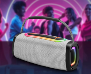 Altavoz portátil Bluetooth 5.4: sonido estéreo, 36 horas de autonomía y luces LED para llevar la música a cualquier parte.