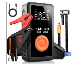 Arrancador de batería Isamuto 3000A con compresor de aire de 150PSI por 36,23€ antes 55,99€.