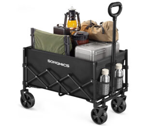 SONGMICS Carro Plegable de Jardín, Carga de 120 kg, 90 L por 30,88€ antes 59,99€.