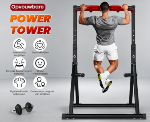 Power Tower plegable para dominadas: entrenamiento completo en casa sin ocupar demasiado espacio por 124,31€ antes 159,99€.