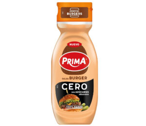 Prima Salsa Burger Cero, sin azúcares añadidos, 260g.