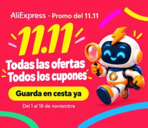 Listado completo de más de 500 ofertas y más de 100 cupones para el 11-11 de Aliexpress (de hasta 120€) que comienza el domingo. Guarda en cesta ya.