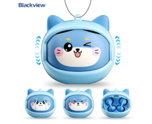 Blackview AirBuds K1: auriculares BT azules o rasas para niños con diseño divertido y estuche espacial por 9,99€ antes 39,99€.
