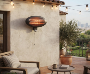 Calefactor de terraza Perel 2000W: calor inmediato para tus noches al aire libre por 26,75€ antes 49,13€.