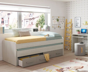 Cama nido FORÉS Ares Plus: dos camas y espacio de almacenaje para aprovechar mejor el dormitorio por 199€ antes 280€.