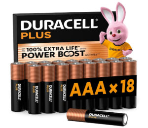 Duracell Plus AAA Pilas Alcalinas (Paquete de 18) 1.5V, LR06 por 13,89€ y AA por 14,49€