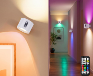 Foco de pared RGB LuminexDesigns: iluminación multicolor, control táctil y giro de 360° por 10,47€ antes 22,99€.