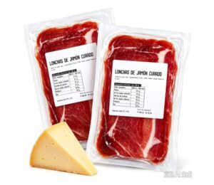Lonchas de jamón curado Gran Reserva Espuña 1k con cuña de queso de regalo por 13,69€.
