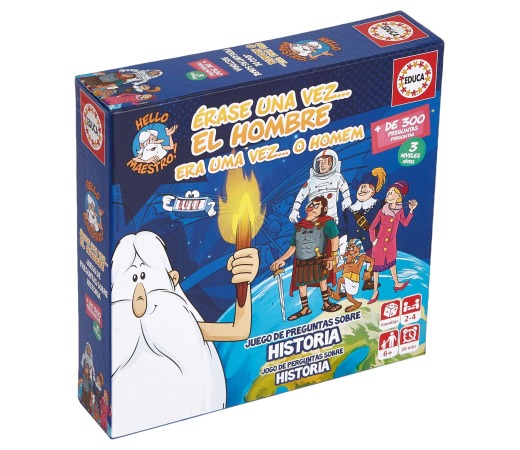 Educa - Érase una Vez El Hombre | Juego de Mesa Familiar Educativo con más de 300 Preguntas y respuestas sobre Historia | A Partir de 6 años (18856)