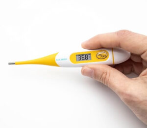Termómetro digital Solmira, Punta Flexible, Oral/Rectal/Axilar, Resistente al Agua IP54, Aviso Sonoro.